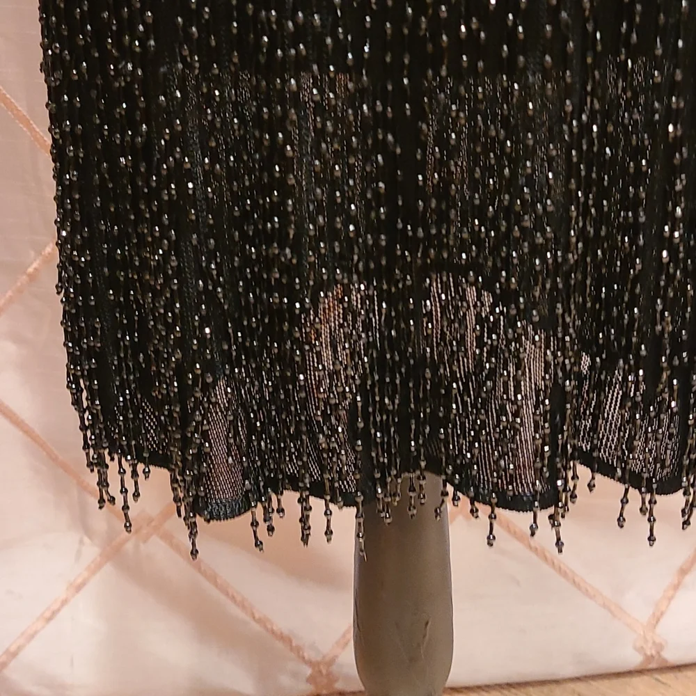Moschino cheap and chic strapless dress/long skirt stretchy fabric with beading - Picture 5 of 8